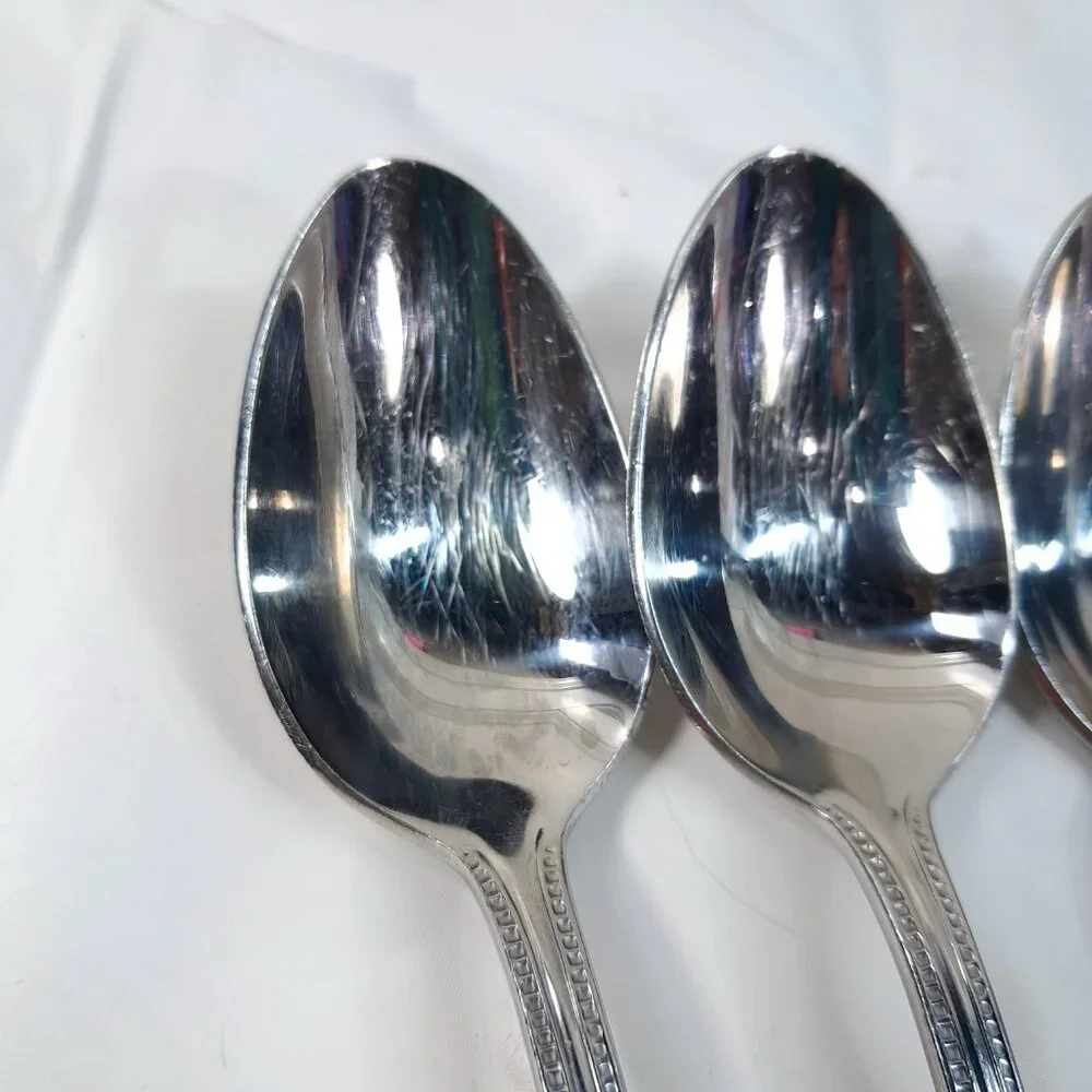 Waterford Somerset SET 4‎ Place Oval Soup Spoon PLS 5P-5 Stainless Vintage